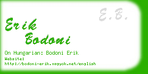 erik bodoni business card